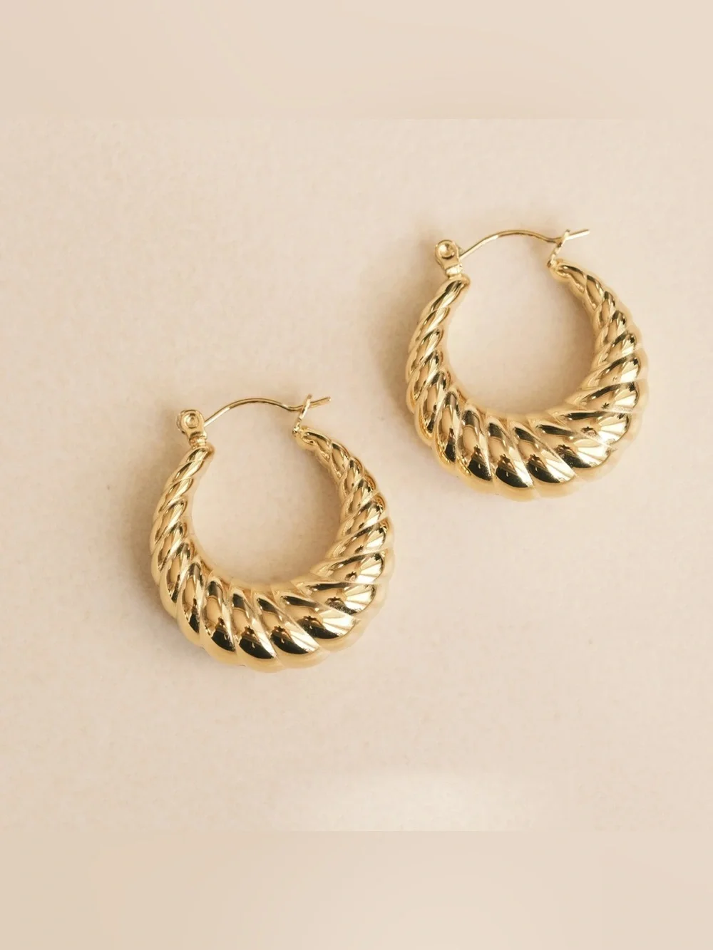 Twisted Hoop Earrings Q1324
